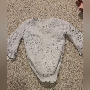 White Lace Baby Onesie